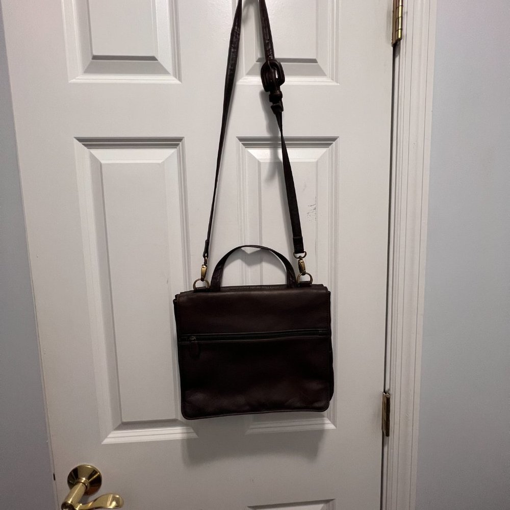 Boulder Ridge leather vintage unique messenger brown bag